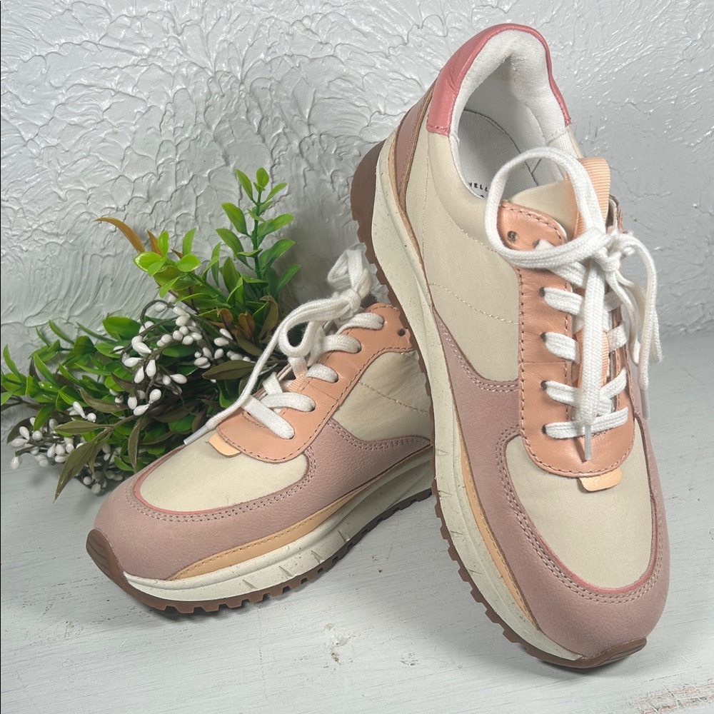 Madewell NWOT Kickoff Pink Cream Trainer Sneaker Madewell Athletic Shoe Size 7 - Picture 2 of 14